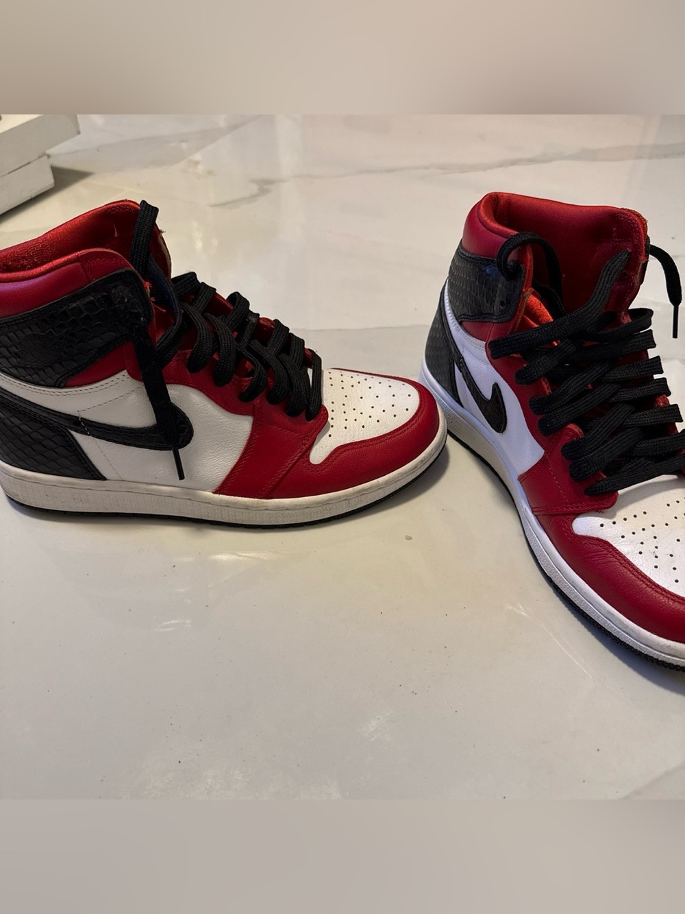Nike Red White Black High-Top Sneakers